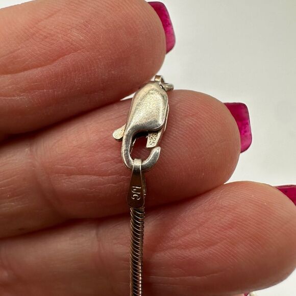 Baltic amber from Poland cabochon necklace in sterling silver! - Picture 3 of 13